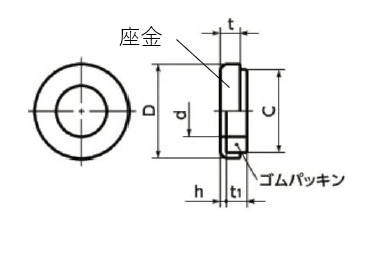 シール座金 構造図
